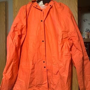 Men's Orange PVC  on poly jacket
